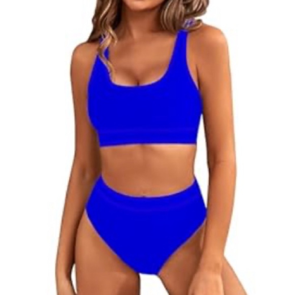 NWT- BMJL Women's High Waisted Bikini Sets Royal Blue